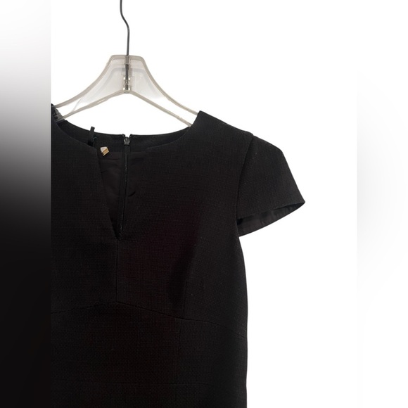 Anthropologie 4C Collective Dress Womens 8 Black Fit Elegant Cap Sleeve Dress - Picture 2 of 13